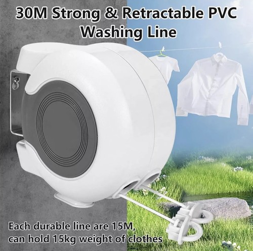 30m retractable clothes reel - retractable,