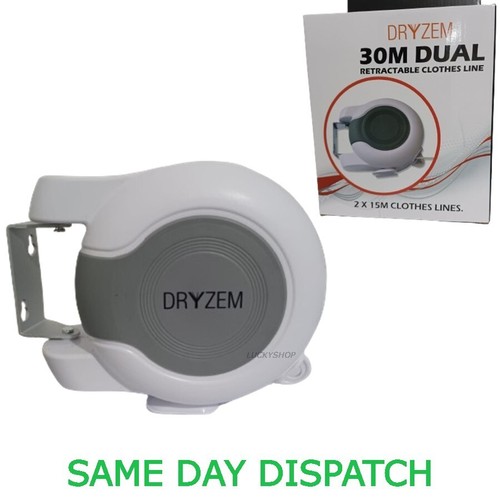 Double 30m retractable washing - double,