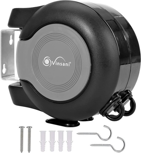 Retractable washing line with - retractable,