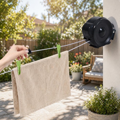Retractable clothesline dual - retractable,