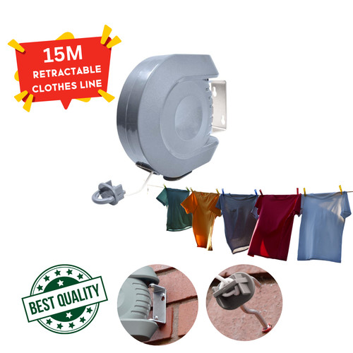 15m retractable washing line - washing,