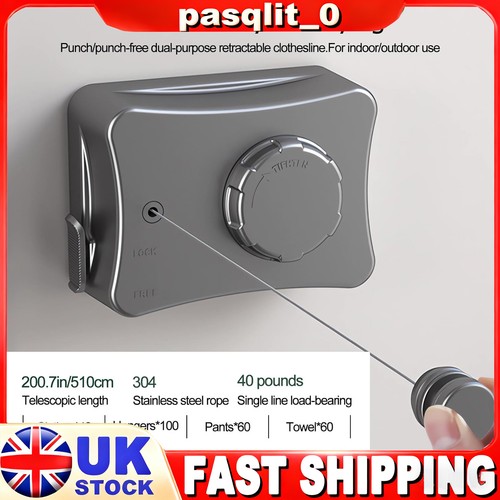 Retractable washing line 1m - retractable,